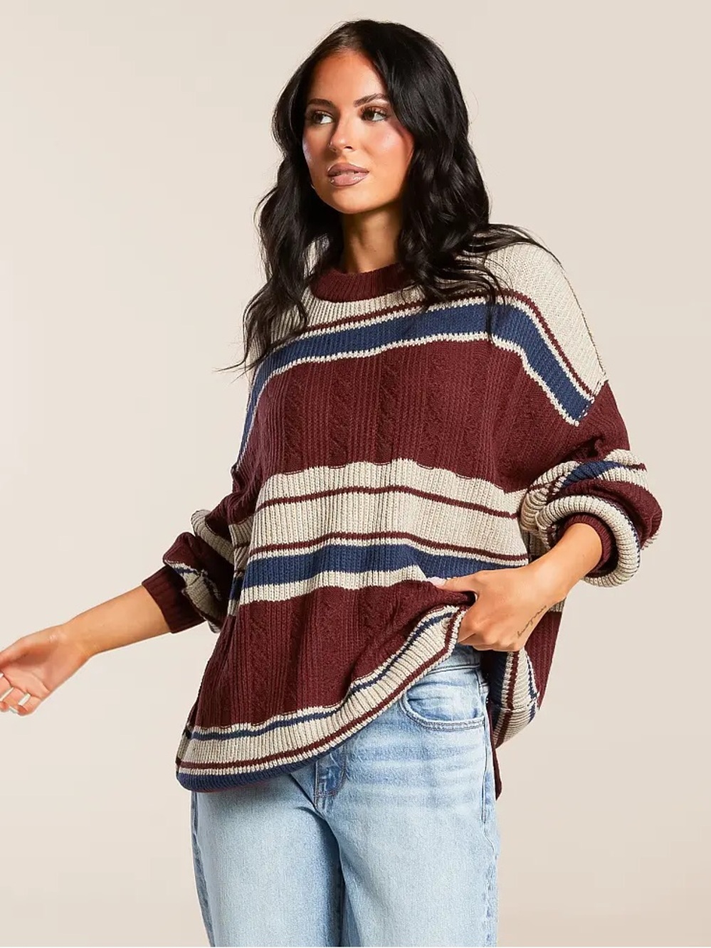 Gilded Intent striped sweater